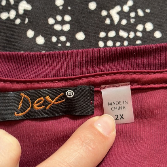 NWT Dex shirt with faux pearl and crystal accent size 2X - Picture 5 of 8